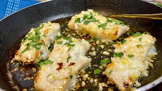 Butter Garlic Seared Cod The Lazy Girls Kitchen [upl. by Yendor]