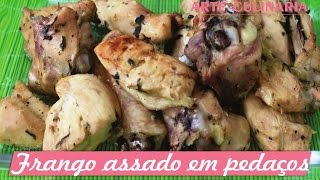 Frango assado em pedaços [upl. by Risay]