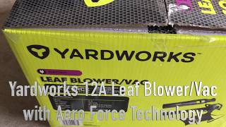 Yardworks 12A Leaf BlowerVac with Aero Force Technology  UNBOXING [upl. by Wilda]