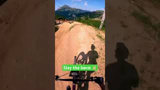 Mountain Biking  Short cut using the berm  mtb bikepark sendit downhillmountainbike olliesa [upl. by Neros372]