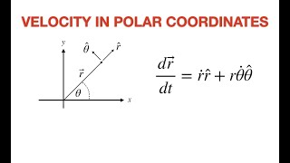 Velocity in Polar Coordinates [upl. by Jaela]