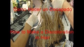 Que es el Decapado en Colorimetria How to Make a Discoloration in Hair [upl. by Nhaj695]