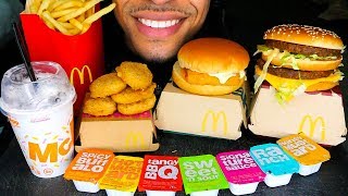 ASMR MCDONALDS CHICKEN NUGGETS MUKBANG OREO MCFLURRY FILLET FISH BIG MAC FRIES EATING SHOW SOUNDS [upl. by Almita73]