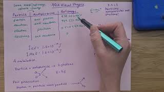 AQA A Level Physics 3213 Particles antiparticles and photons [upl. by Aspa606]