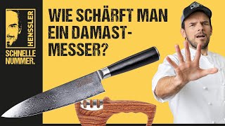 Wie schärft man ein Damastmesser  Hensslers Anleitungen Tipps amp Tricks [upl. by Ulda]