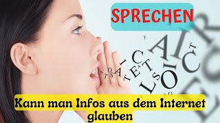 B1 Mündliche Prüfung  SPRECHEN  INTERNET I Deutsch lernen I Germana Începători [upl. by Aminta]