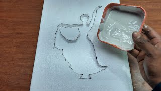 Diy Home Showpieces making  White Cement Craft Ideas [upl. by Annice631]