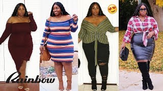 LISTENNN PLUS SIZE RAINBOW SHOPS TRY ON HAUL  GIVEAWAY [upl. by Rockwood68]