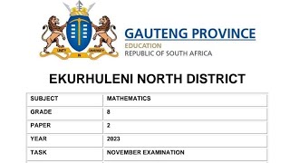 Grade 8 Mathematics P2 Final Exam Revision [upl. by Adnert942]