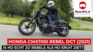 Honda CMX1100 Rebel met DCTautomaat 2021  REVIEW  MotorRAI TV [upl. by Nylaf636]