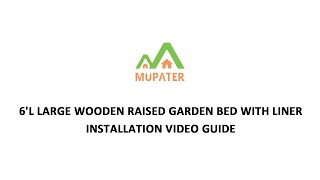 MUPATER Large Wooden Raised Garden Bed [upl. by Lowson]