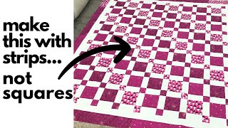 The Strip Squares Quilt Tutorial  Easy and Fast to Make [upl. by Cired]