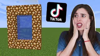 PROBAMOS LOS TIKTOK MÁS VIRALES DE MINECRAFT 18 [upl. by Meihar]