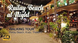 RAILAY BEACH KRABI  WALKING TOUR Massage Night Market Krabi Thailand 4K  2022 July [upl. by Ong104]