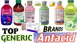 TOP GENERIC ANTACID BRANDS IN INDIA antacid medicine genericmedicine [upl. by Teloiv]