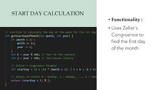 C Code building a small calendar application [upl. by William]