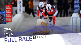 Igls  BMW IBSF World Cup 20162017  2Man Bobsleigh Heat 1  IBSF Official [upl. by Ahtekahs]