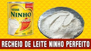 COMO FAZER RECHEIO DE LEITE NINHO SEM MANTEIGA PERFEITO [upl. by Rehpotirhc]