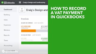 How to record a VAT payment in QuickBooks [upl. by Niroht]