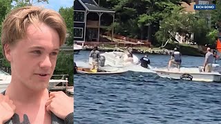 I just did it Meet the NH teenager who stopped an outofcontrol boat [upl. by Aicargatla]