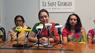 Propos insultants de Kobita Jugnauth contre Nandini Singla le Hindu Ladies Council face à la presse [upl. by Areip]