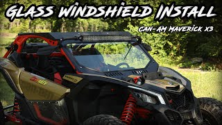 Glass Windshield Install  CanAm Maverick X3  SuperATV [upl. by Macdonald594]