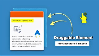 Draggable Element Using HTML CSS JavaScript  ProgrammingTT [upl. by Ahsitahs]