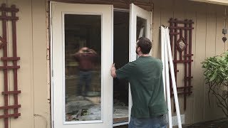 Room Remodeling  Step 2 French Door Installation [upl. by Anawat]