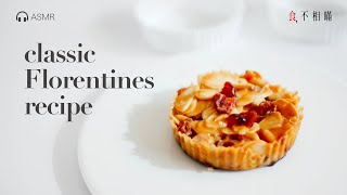 🇫🇷 Florentines Biscuits recipe A Perfect Holiday Sweet Chocolate Dipped Caramel Almond Flavor [upl. by Easlehc]