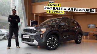 2nd Base Model amp All Features 2024 Kia Sonet HTK Facelift is Here  Review [upl. by Yt]