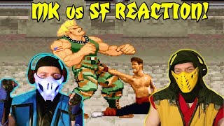 Scorpion amp SubZero REACT  Mortal Kombat vs Street Fighter Scouthedog1 Animations  MK PARODY [upl. by Dave]