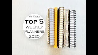 My TOP 5 WEEKLY PLANNERS for 2020 [upl. by Amitarp]