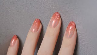 【ENG SUB】真纸醉金迷美甲  新年美甲  红色渐变极光粉美甲｜Red Ombre Nails with Aurora Powder  New Year Nails  2024 [upl. by Kimberlee586]