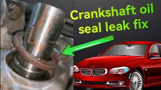 how to change crankshaft oil seal how to replace rear crankshaft oil seal irfanautomechanic [upl. by Starla]