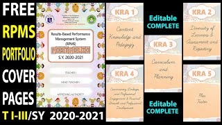 RPMS Portfolio TIIII SY 2020 – 2021 FREE Template  Teacher Sheryl [upl. by Berkie]