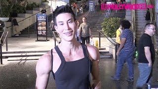 Justin Jedlica The Human Ken Doll Stops By The American Influencer Awards In Hollywood [upl. by Richards]