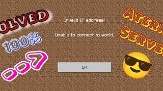 How To Fix Aternos Server Connect Problem Unable To Connect World Invalid IP Address  Y7Ammaar [upl. by Gibeon]