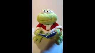 Animated Musical Plush Froggys Frog Christmas Songbook Sings Jolly Old Saint Nicholas [upl. by Emerald]