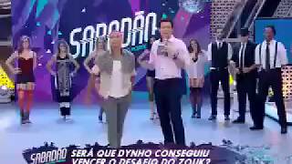 Dinho Alves dançando Zouk com Professores do Studio Santa Dança Programa Sabadão [upl. by Grati]