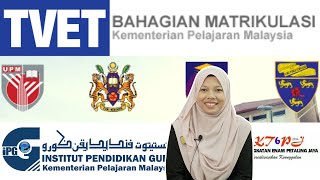 Matrik Asasi Diploma STPM ALevel TVET IPG [upl. by Knick]