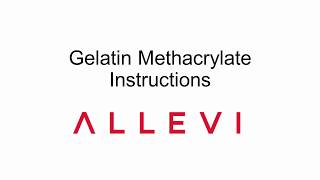 Gelatin Methacrylate Instructions [upl. by Okimik290]