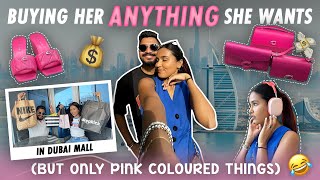 Buying My Wife ANYTHING In DUBAI Mall But Only Pink Colour🩷😂  Mridul amp Aditya [upl. by Orapma]