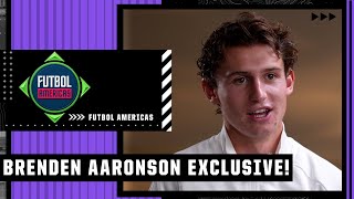 Brenden Aaronson EXCLUSIVE Dreams with the USMNT moving to Europe and playing in the UCL  ESPN FC [upl. by Anauqes]