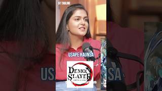 DEMON SLAYER voice dubbing🫢😍 in Sonal Kaushal podcast doraemonshorts [upl. by Ear953]