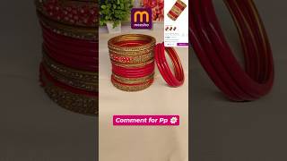 Meesho Red Bangle Set  meesho shorts short trending viralvideo trendingshorts [upl. by Nnaear]