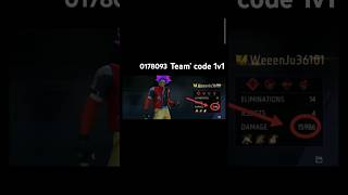 0178093 team code 1v1😨😨☠️ [upl. by Robert]