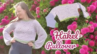 191 BlümchenPullover häkeln  Anleitung  DIY  kathrinchenkirschblüte [upl. by Hobey]