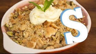 Peach amp Pistachio Crumble Recipe  SORTED [upl. by Morentz]