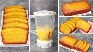 Mango Cake in Blender  Sponge Mango Cake Recipe Without Oven  Yummy [upl. by Denby]