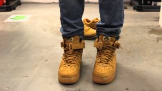 Nike Air Force 1 Mid 07’ PRM QS “Flax Pack” Onfeet Video at Exclucity [upl. by Ajat]